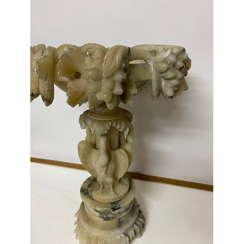 342 - Ornate Alabasta bird bath measuring 46 cms tall