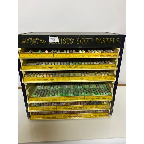 360 - Display case of Winsor and Newton artists pastels in various shades