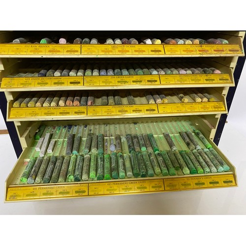 360 - Display case of Winsor and Newton artists pastels in various shades