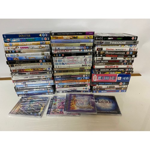 396 - Selection of new and sealed DVD's and CD's