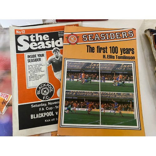 328 - Blackpool Football club programmes from 1950's to 1960's. Also trade cards and assorted memorabilia ... 