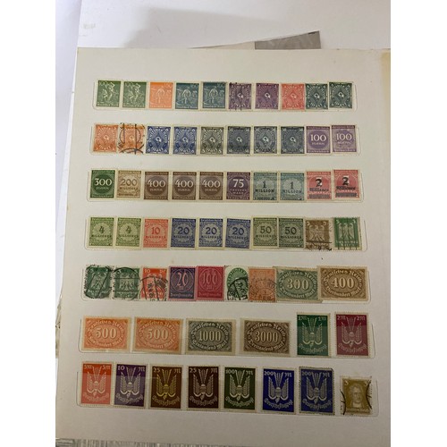 329 - Selection of stamps, cigarette cards, first day covers and postcards.