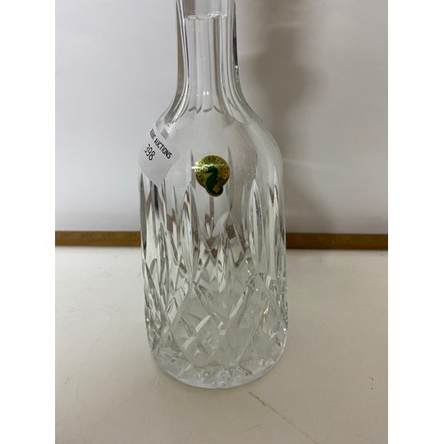 398 - Waterford 'Lismore' crystal decanter measuring 33cms tall