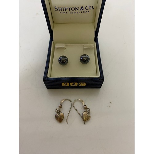 434 - 2 x pairs of silver hallmarked earrings