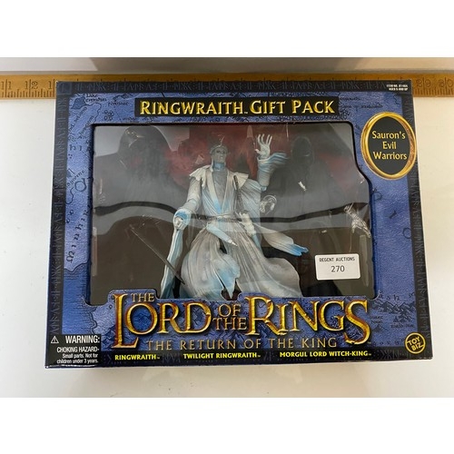 270 - Toybiz Lord of the Rings, The Return of the King Ringwraith gift set of Sauron's Evil Warriors, Morg... 