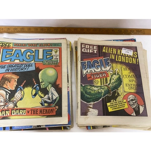 274 - Large bundle of vintage Eagle comics