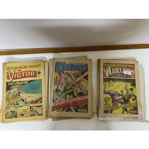 276 - Large collection of Warlord and Victor comics