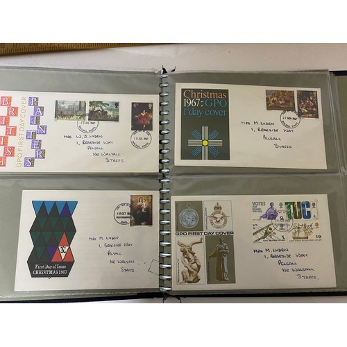 278 - 2 x antique stamp albums and album of first day covers.