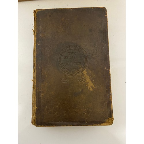 446 - Antique two shillings and sixpence Holy Bible {British and Foreign Bible Association}