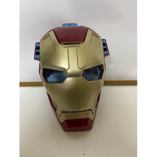 448 - 1990's Iron man figure, walkie-talkies and face mask