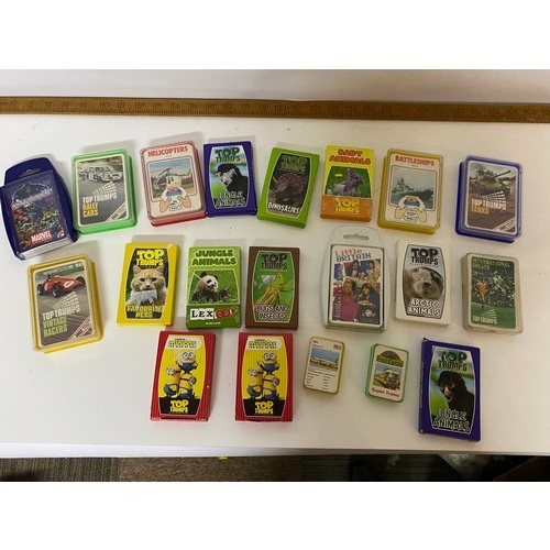 322 - Box of assorted packs of Top Trumps - vintage and modern