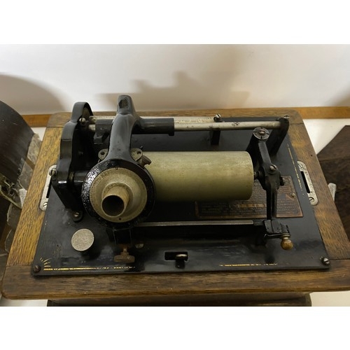 345 - An Edison standard phonograph complete with horn and box