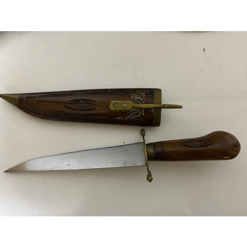 420 - A Kukri and Moroccan dagger, both with sheaths