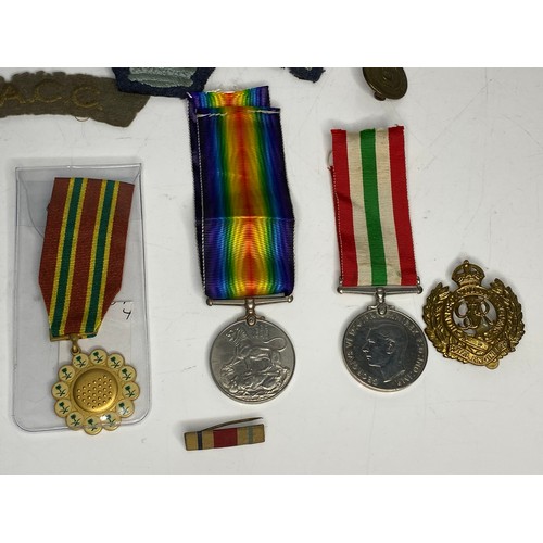 520 - Box of Military medals and pins