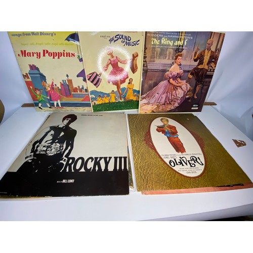 603 - Original film score LP's including Sound of Music, Oliver, Mary Poppins and Rocky III