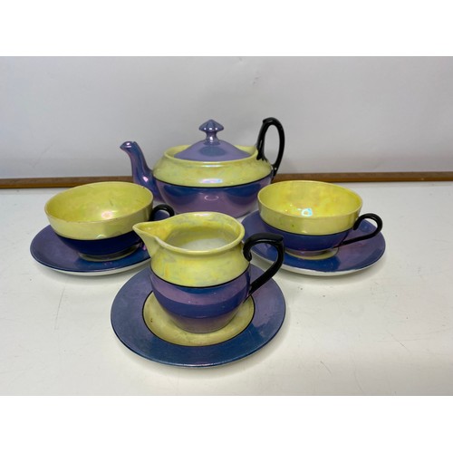 615 - Vintage Phoenix Ware lustre tea for 2 set.