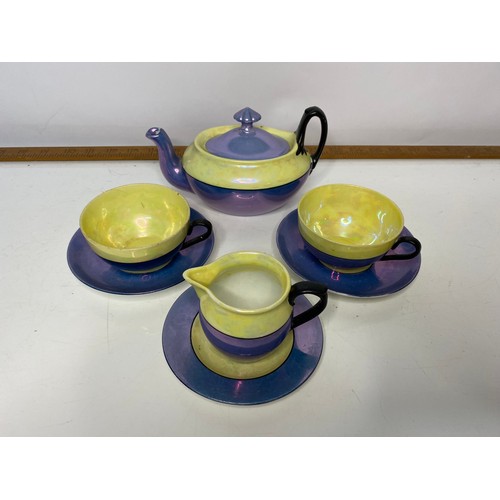 615 - Vintage Phoenix Ware lustre tea for 2 set.