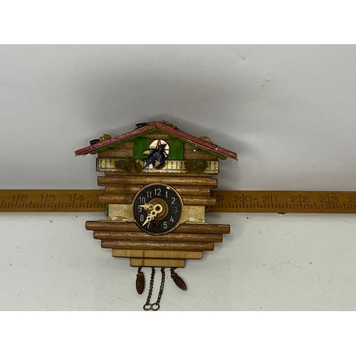 639 - Vintage Swiss Chalet Barometer/Money box and Cuckoo clock