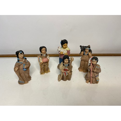 613 - Collection of miniature Native American figures