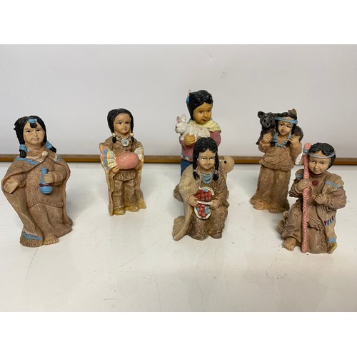 613 - Collection of miniature Native American figures