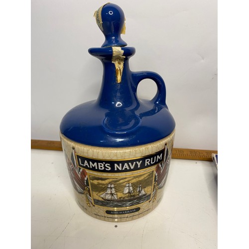 641 - Games compendium and stoneware bottle, both from Lamb's Navy Rum