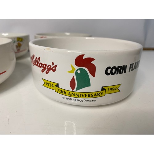 674 - Selection of 6 x Kellogg's cereal bowls, all different.