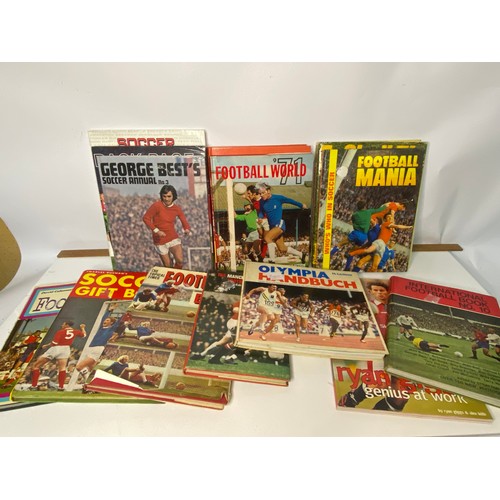 688 - Selection of vintage football and sports books.