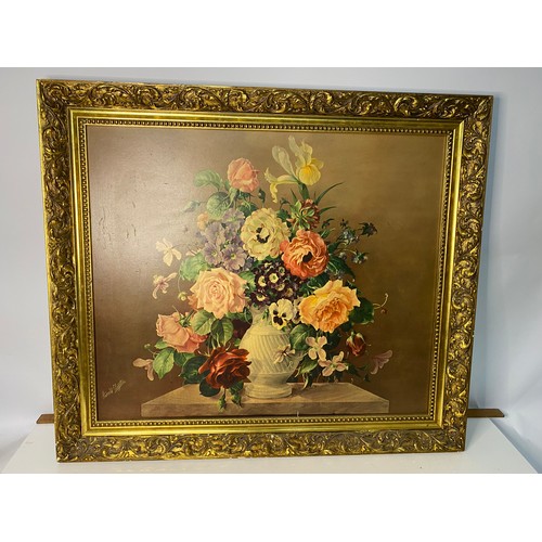 697 - Vintage framed print by Harold Clayton 76x66cms