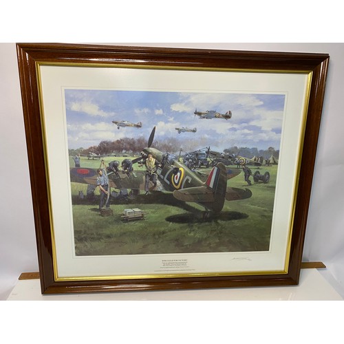 710 - Professionally framed Fine Art print of WWII Battle of Britain, 