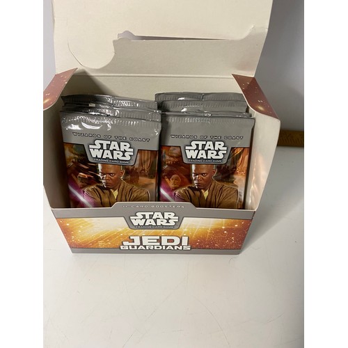 713 - Star Wars Jedi Guardians TCG, Trading card Game. Box of 10 packets sealed new condition, each contai... 