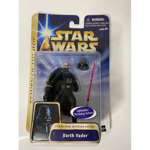 724 - 3 special and exclusive Star  Wars Darth Vader figures in new condition on sealed card made by Hasbr... 