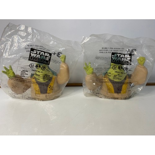 742 - Two Star Wars Episode I The Phantom Menace Boss Nass Gungan Leader drink toppers made in 1999. New c... 