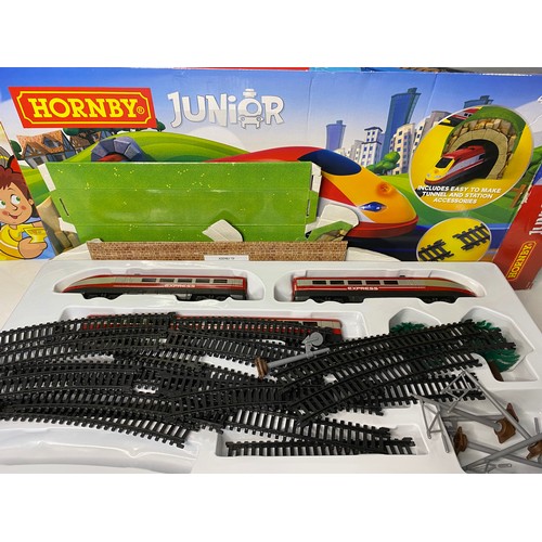 750 - Hornby Junior Train set plus a My First Scalextric and a Carrera Mariokart racing set