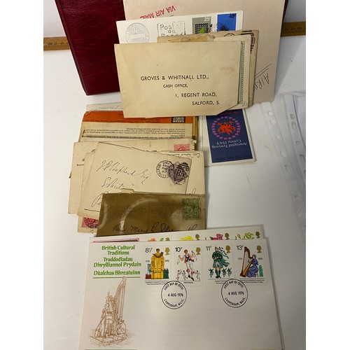 533 - Box filled with stamps and first day covers including mint sets.