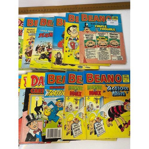 537 - Collection of pocket edition Beano and Dandy comics