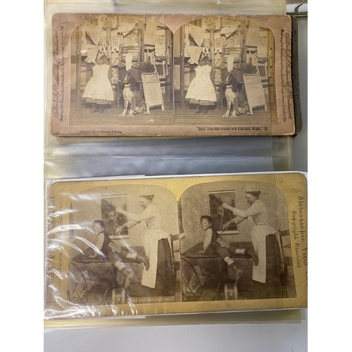 554 - Album of Victorian stereoview/stereoscopic photographs.