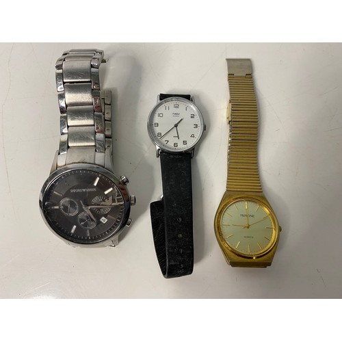 578 - Selection of watches from Armani, Swatch, Montine and Citizen Eco Drive