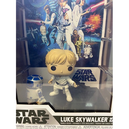 902 - POP Luke Skywalker with R2-D2 figure boxed as new and smaller POP Queen Ramonda and The Penguin figu... 