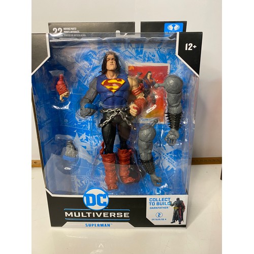 910 - Dark Nights Death Metal Multiverse Wonder Woman and Superman. Also Tony Stark figure from Marvel Mov... 