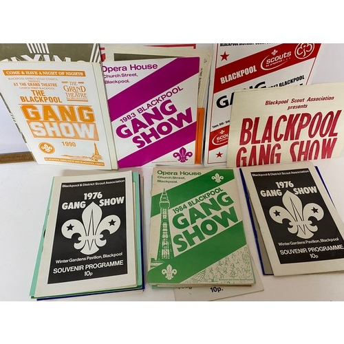 517 - Collection of scouts gang show theatre programmes from Blackpool