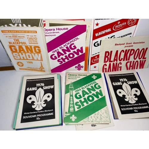 517 - Collection of scouts gang show theatre programmes from Blackpool