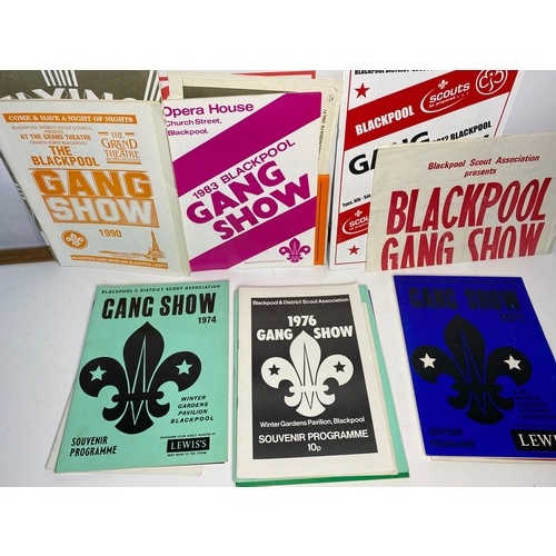 517 - Collection of scouts gang show theatre programmes from Blackpool