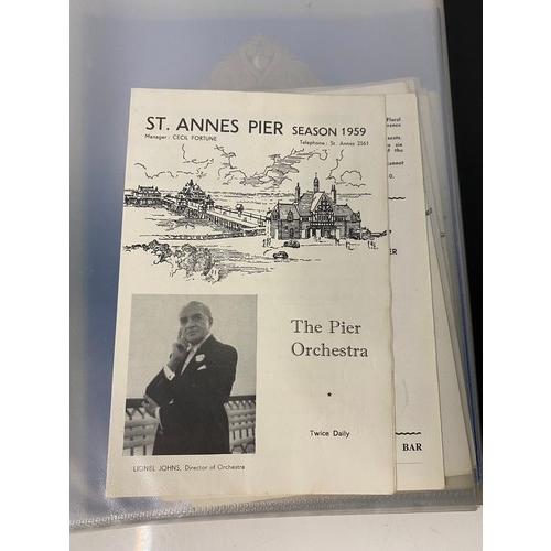 551 - Collection of approximately 65 x Theatre programmes, 1950's St. Annes Pier and 1960's Grand Theatre