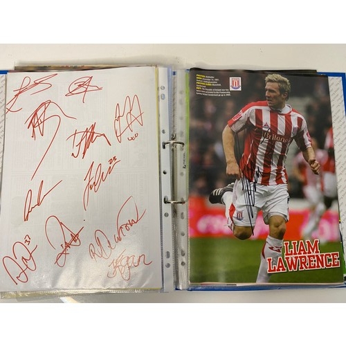 555 - Album of hand signed photo's of retired footballers.