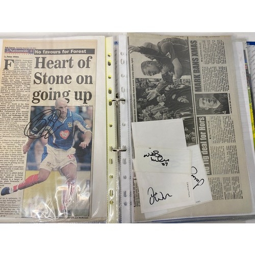 555 - Album of hand signed photo's of retired footballers.