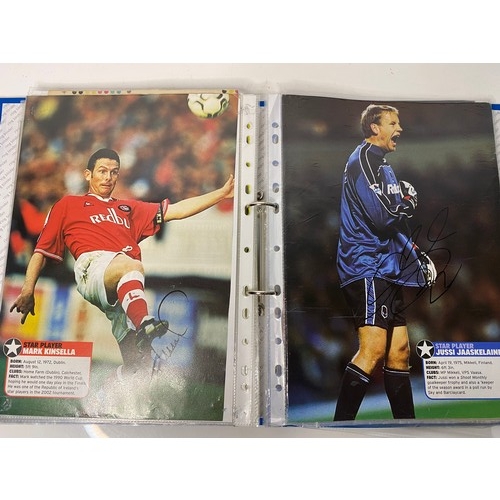 555 - Album of hand signed photo's of retired footballers.