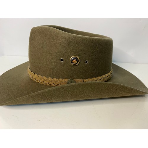 757 - Vintage 'Johnson Scout hat' size 57 also a selection of Boy Scout books