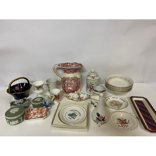 951 - Collection of pottery plates, trinket pots, pin trays and bowls .