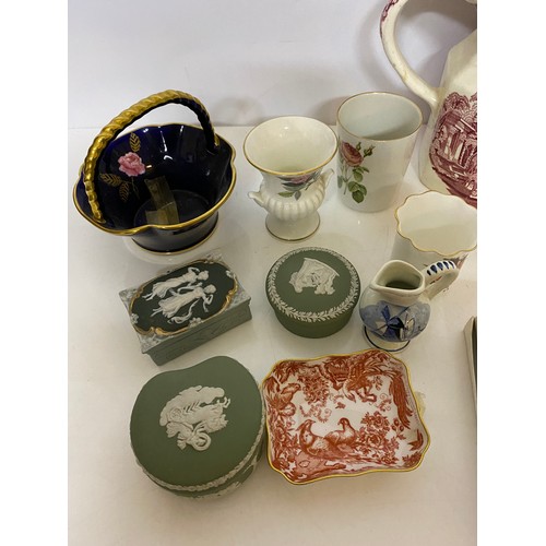 951 - Collection of pottery plates, trinket pots, pin trays and bowls .