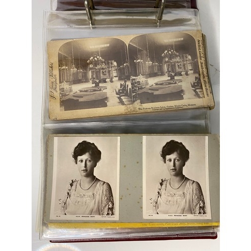 569 - Album of approximately 30 x Victorian Stereoview/stereoscopic photo's